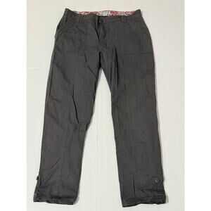 Women's Orvis Cotton High-Rise Convertible Gray Pants, Size 10